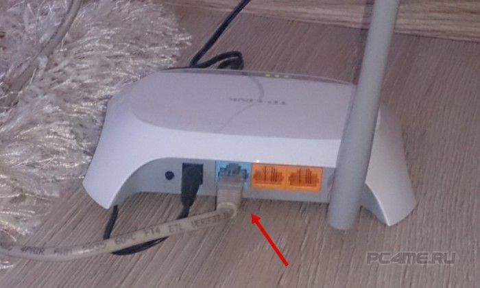 проверка правильного подключения сетевого кабеля к роутеру